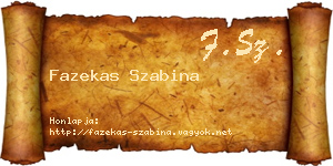 Fazekas Szabina névjegykártya