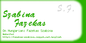 szabina fazekas business card